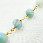 Load image into Gallery viewer, Larimar Gold Plated Wire Chain. LAR3
