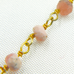 Load image into Gallery viewer, Rhodochrosite Gold Plated Wire Chain. RHD2
