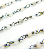 Load image into Gallery viewer, MMS10. Multi Moonstone Wire Wrap Chain.