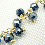 Load image into Gallery viewer, Coated Back Spinel Cluster Dangle Gold Plated Wire Chain. CBS3