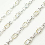 Load image into Gallery viewer, Cubic Zirconia Small Oval Shape Connected Chain. CZ31