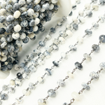 Load image into Gallery viewer, Dendrite Opal Oxidized Wire Chain. DEN10