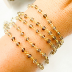 Load image into Gallery viewer, Smoky Quartz Gold Plated Wire Chain. SMQ8