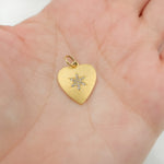 Load image into Gallery viewer, 14K Solid Gold Heart Charm with Diamonds. GDP236