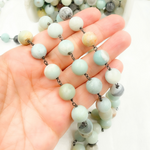 Load image into Gallery viewer, Peruvian Opal Round Shape Oxidized Wire Chain. PO8