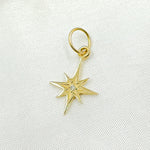 Load image into Gallery viewer, GDP276. 14k Solid Gold Diamond Start Charm