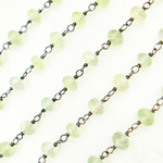 Load image into Gallery viewer, Prehnite Oxidized Wire Chain.