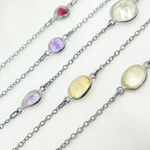 Load image into Gallery viewer, Multi Stone with Organic Shape Wire Wrap Chain. MGS14
