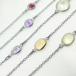 Load image into Gallery viewer, Multi Stone with Organic Shape Wire Wrap Chain. MGS14