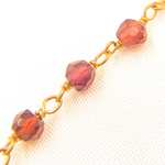 Load image into Gallery viewer, Garnet Rose Gold Plated Wire Chain. GAR15