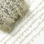 Load image into Gallery viewer, Labradorite Cluster Dangle 925 Sterling Silver Wire Chain. LAB106