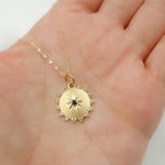 Load image into Gallery viewer, GDP375. 14k Solid Gold Sun Charm