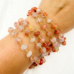 Load image into Gallery viewer, Strawberry Quartz Gold Plated Wire Chain