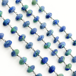 Load image into Gallery viewer, Azurite Malachite Oxidized Wire Chain. AZM3