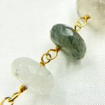 Load image into Gallery viewer, Green Rutile Gold Plated Wire Chain. GRU11