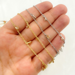 Load image into Gallery viewer, Peach Color Cubic Zirconia Pear Shape Dangle Chain. CZ59