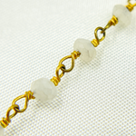 Load image into Gallery viewer, Siloni Moonstone Gold Plated Wire Chain. MS48