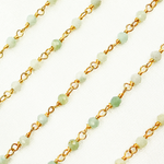 Load image into Gallery viewer, Shaded Amazonite Gold Plated Wire Chain