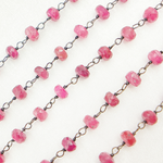 Load image into Gallery viewer, Pink Tourmaline Oxidized Wire Chain. MTO14

