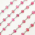 Load image into Gallery viewer, Pink Tourmaline Oxidized Wire Chain.