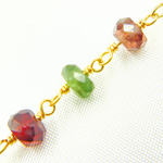 Load image into Gallery viewer, Multi Tunduru Sapphire Gold Plated Wire Chain. MSA28