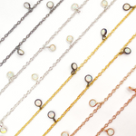 Load image into Gallery viewer, Created White Opal Round Shape Dangle Chain. CWO7