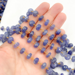 Load image into Gallery viewer, Tanzanite Gold Plated Wire Chain. TAN2