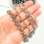 Load image into Gallery viewer, CLB53. Coated Labradorite Oxidized Wire Chain