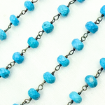 Load image into Gallery viewer, Turquoise Oxidized Wire Chain. TRQ37