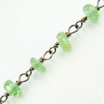Load image into Gallery viewer, Green Kyanite Oxidized Wire Chain. KYA10