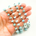 Load image into Gallery viewer, Larimar Oxidized 925 Sterling Silver Wire Chain. LAR6
