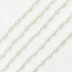 Load image into Gallery viewer, Freshwater Pearl Round Shape 925 Sterling Silver Wire Chain. PRL33
