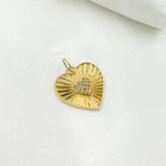 Load image into Gallery viewer, 14k Solid Gold Diamond Heart Charm. GDP490