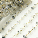 Load image into Gallery viewer, Mix Rutile Gold Plated Wire Chain.