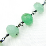 Load image into Gallery viewer, Chrysoprase Smooth Oxidized Wire Chain. CHR23
