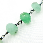 Load image into Gallery viewer, Chrysoprase Smooth Oxidized Wire Chain. CHR23