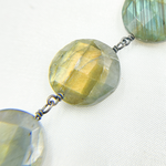 Load image into Gallery viewer, Labradorite Oxidized Wire Chain. LAB65