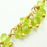 Load image into Gallery viewer, Peridot Cluster Dangle Gold Plated Wire Chain. PER5
