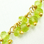 Load image into Gallery viewer, Peridot Cluster Dangle Gold Plated Wire Chain