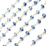 Load image into Gallery viewer, Kyanite Gemstone Wire Wrap Chain.