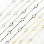 Load image into Gallery viewer, Cubic Zirconia Round 7mm Shape Connected Chain. CZ21