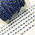 Load image into Gallery viewer, Lapis Lazuli Oxidized Wire Chain. LAP5
