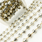 Load image into Gallery viewer, Steel Pyrite Cube Shape Gold Plated Wire Chain. SPY11