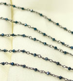 Load image into Gallery viewer, Coated Black Spinel Oxidized Wire Wrap Chain. CB5
