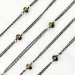 Load image into Gallery viewer, Pyrite Double Oxidized Connected Wire Chain. PYR21