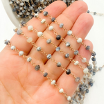 Load image into Gallery viewer, Dendrite Rose Gold Plated Wire Chain. DEN12