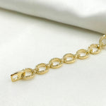 Load image into Gallery viewer, 14k Solid Gold Diamond Circles Bracelet. BR402613Y14DI1
