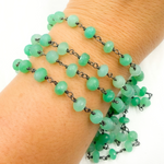 Load image into Gallery viewer, Chysoprase Oxidized Wire Chain.