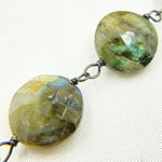 Load image into Gallery viewer, Labradorite Oxidized Wire Chain. LAB93
