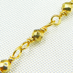 Load image into Gallery viewer, Gold Pyrite Gold Plated Wire Chain. GPR5
